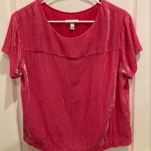 J. Crew - Pink Velvet Top - 6